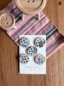 Buttons - Ceramic Handmade - Various Options (2025 May)