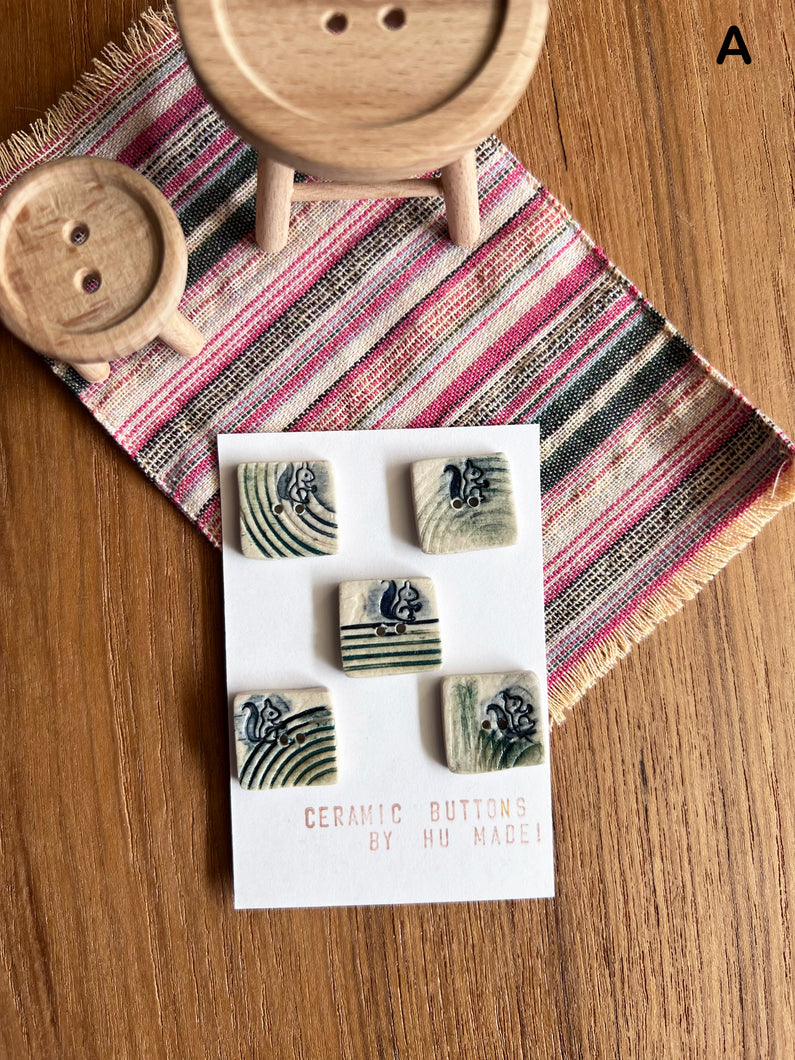 Buttons - Ceramic Handmade - Various Options (2025 May)