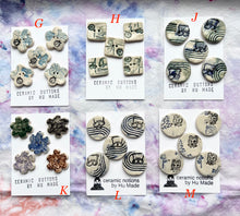 Buttons - Ceramic Handmade - Various Options (2026 Feb)