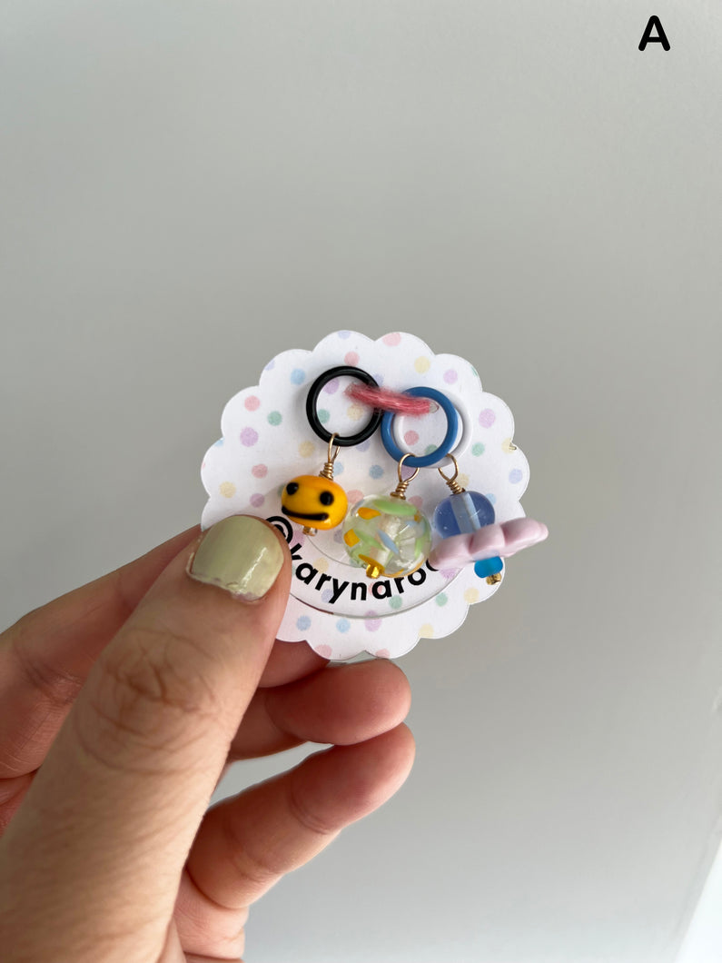 Stitch Markers - Karyn Lao x Hu Made - Set of 3