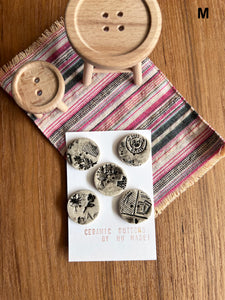 Buttons - Ceramic Handmade - Various Options (2025 May)