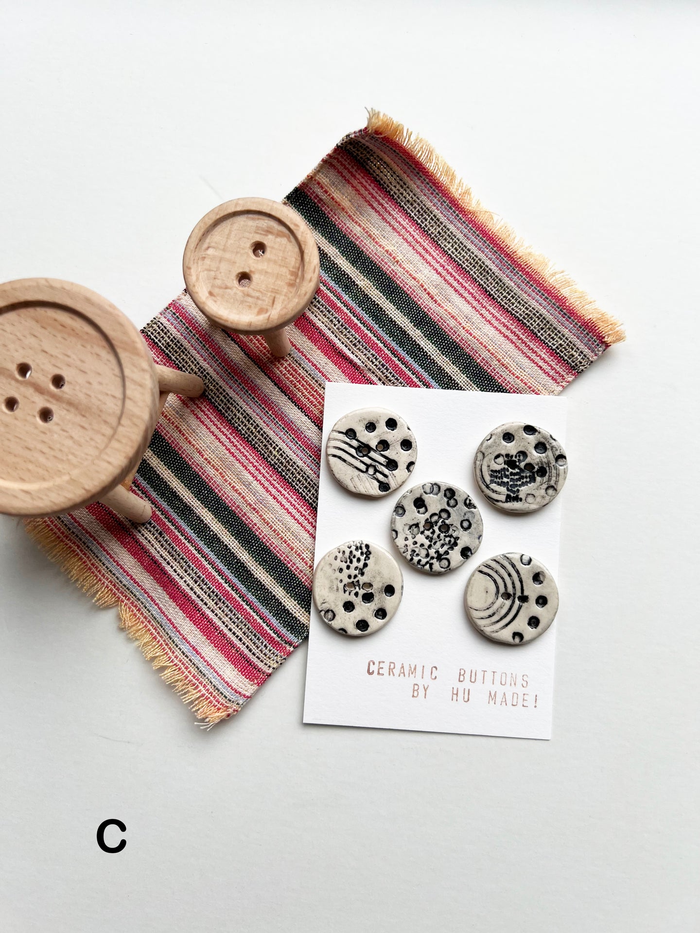 Buttons - Ceramic Handmade - Dots n Spots