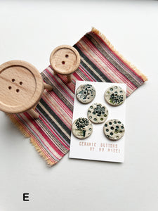 Buttons - Ceramic Handmade - Dots n Spots