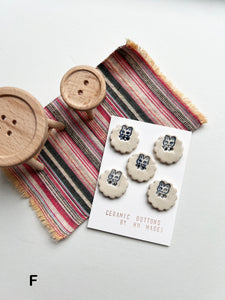 Buttons - Ceramic Handmade - Various Options (2024 Nov)