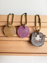 Leather Keychain/ Bag Charms - Yarn Balls or Sheep