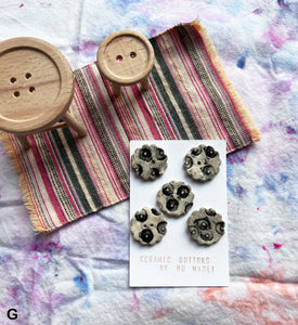 Buttons - Ceramic Handmade - Various Options (2025 Feb)