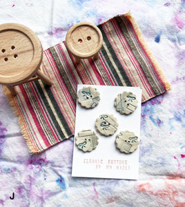 Buttons - Ceramic Handmade - Various Options (2025 Feb)