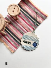 Knit Ornament - Ceramic Handmade - Various