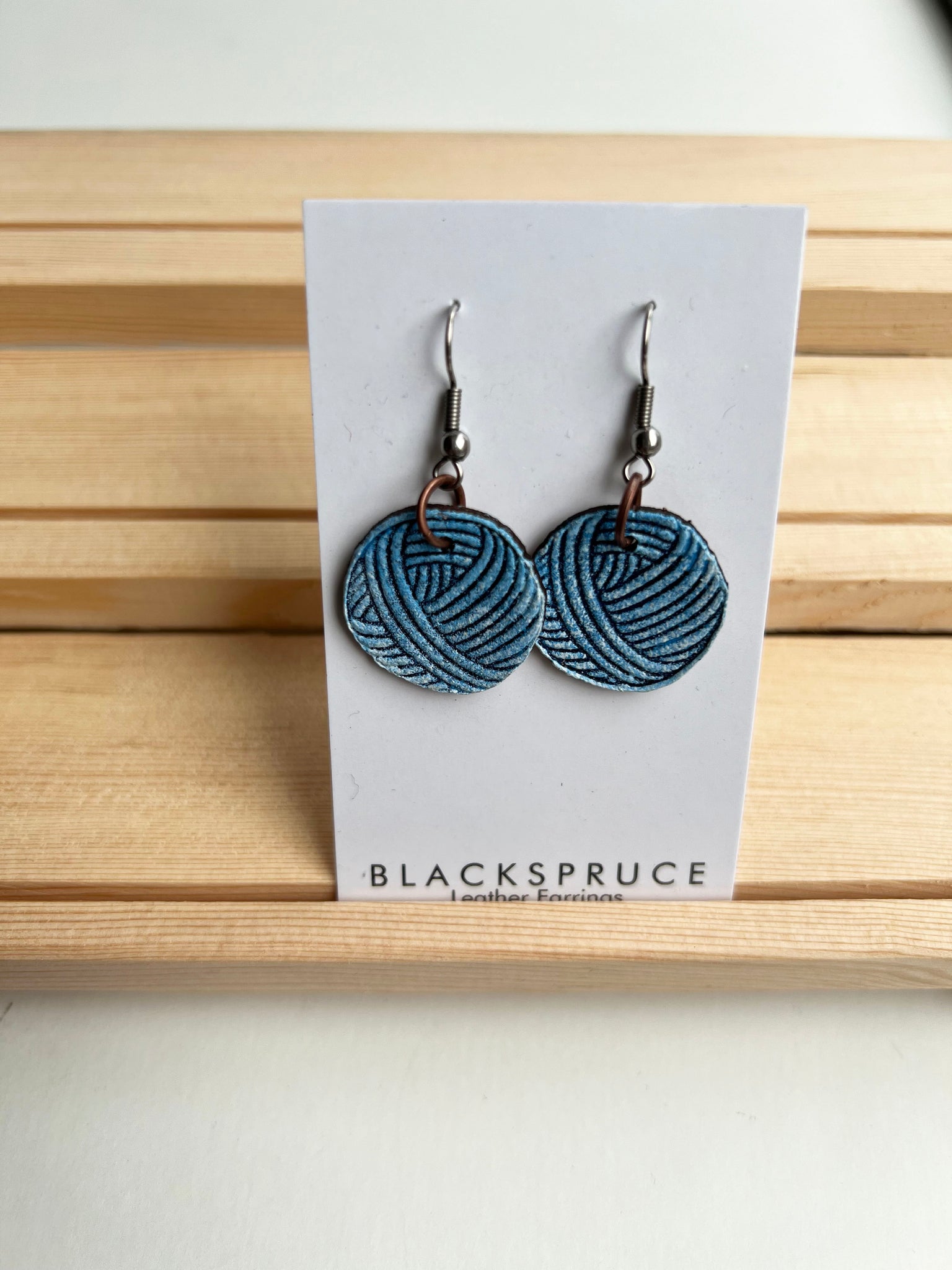 Black Leather Earrings